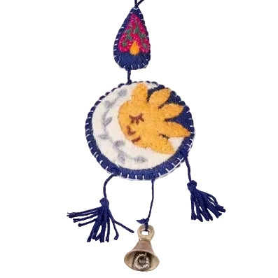 Floral Felt Bell Charm