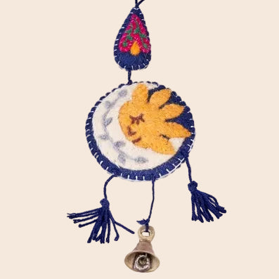 Floral Felt Bell Charm