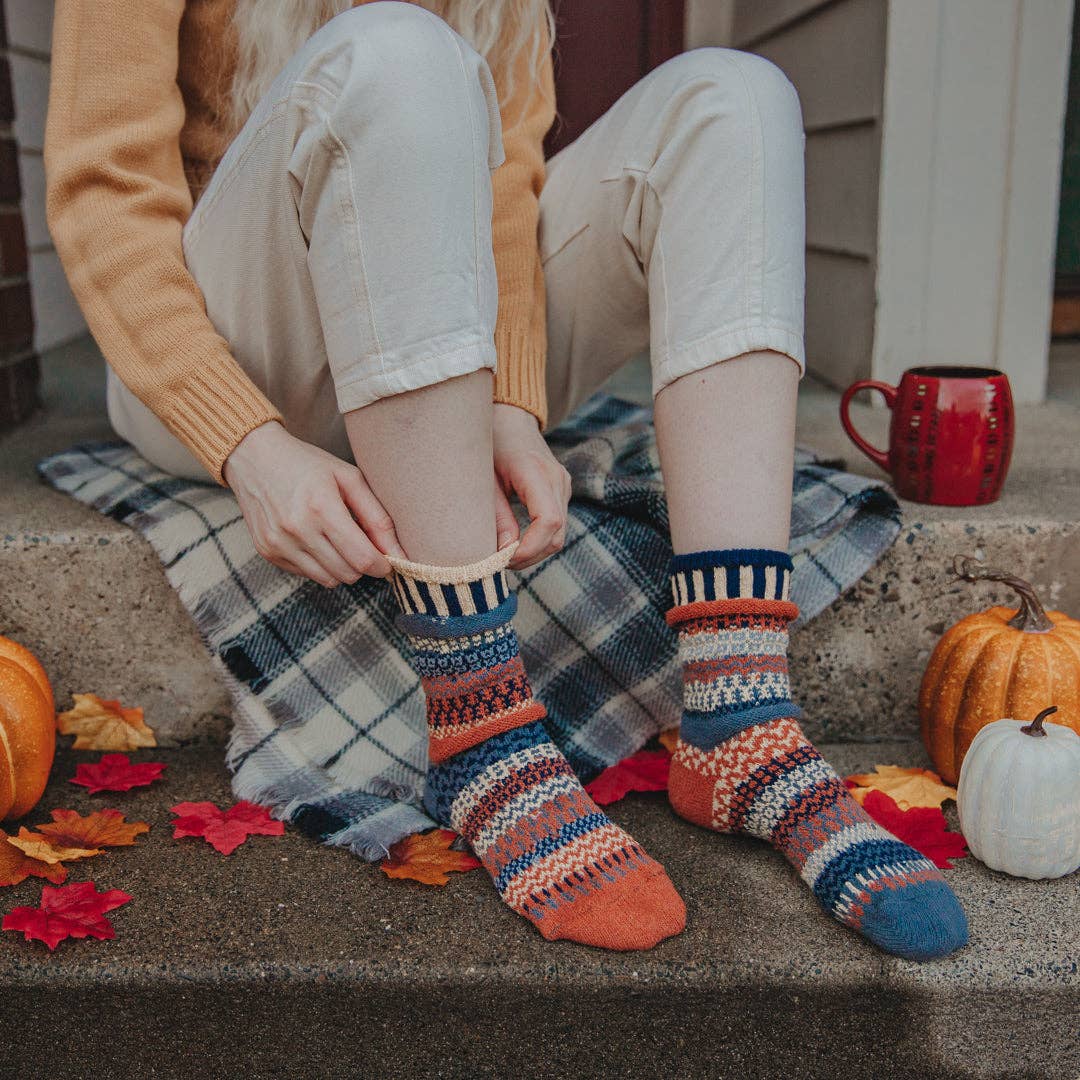 Nutmeg Crew Socks | USA Made Sustainable Mismatched Socks