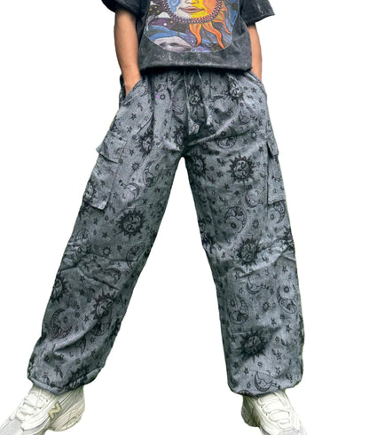 Sun & Moon Print Unisex Pants