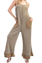 Snow Washed Waffle Knit Jumpsuit