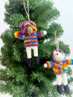 Colorful Wool Lamb Holiday Decor