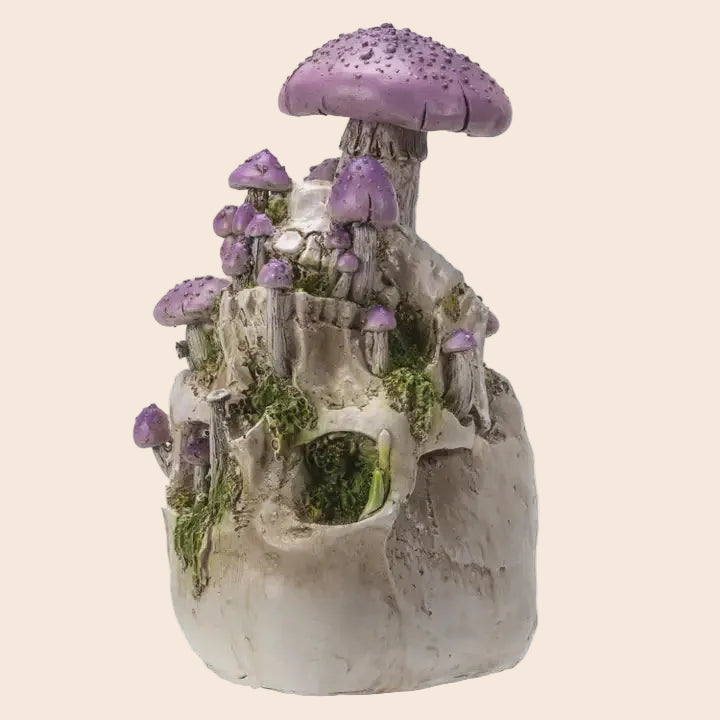 Skull with Purple Mushroom