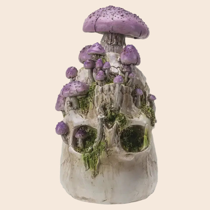 Skull with Purple Mushroom