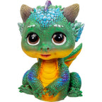 Polyresin Mythical Baby Dragon Figurine - Sitting