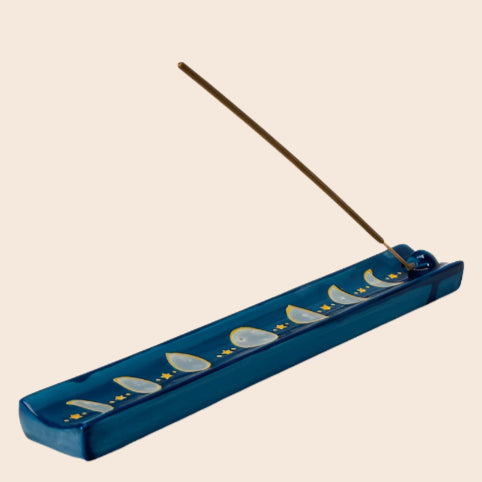 Ceramic Moon Phase Incense Burner