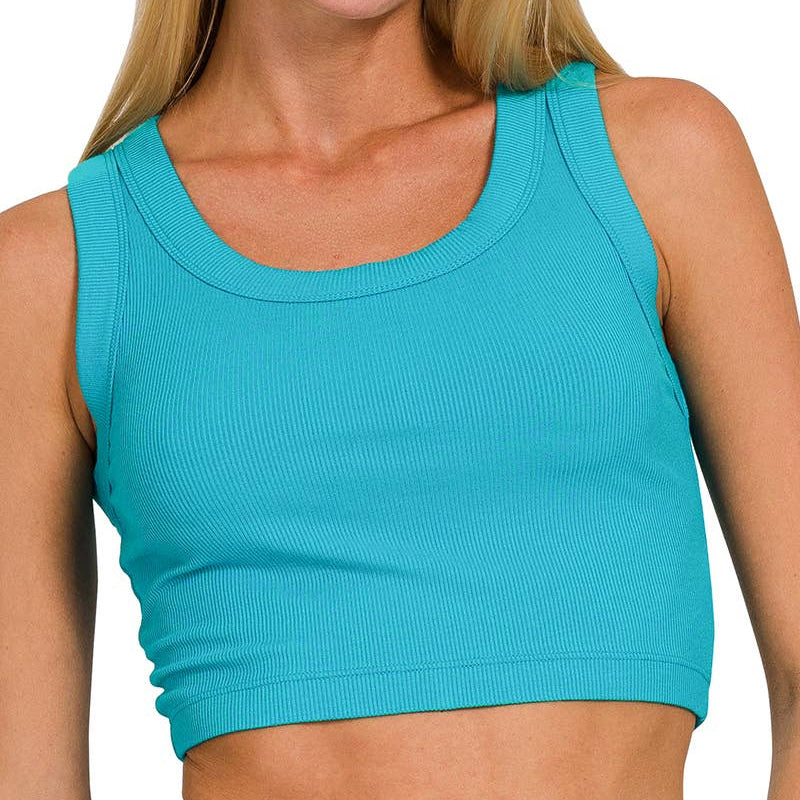 Ribbed Crop Tank Top