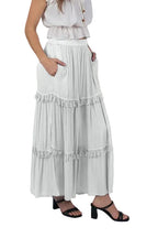 Whimsical Tasseled Summer Maxi Skirt