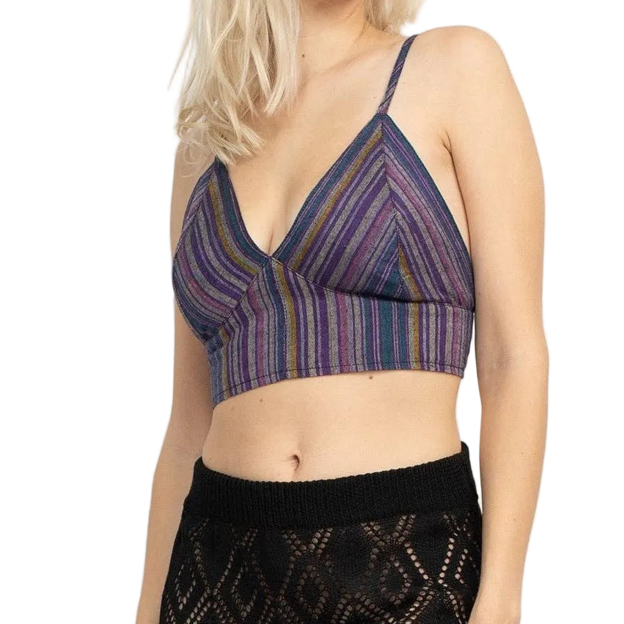 Striped Bustier Crop Top