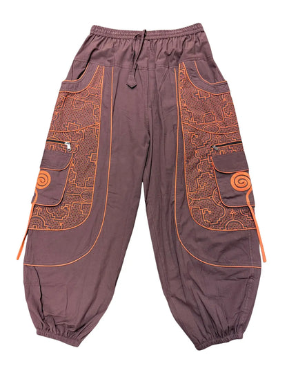 Swirl Pocket Printed Balloon Pants
