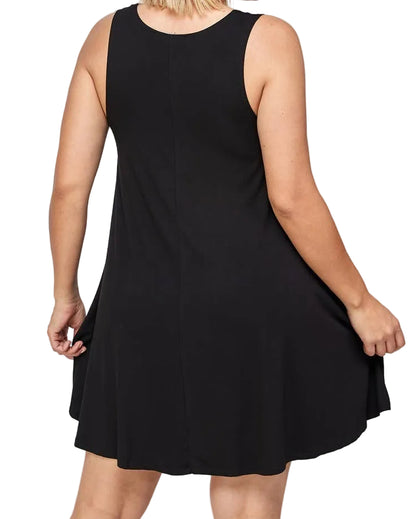 Plus Size Solid Tank Swing Tunic