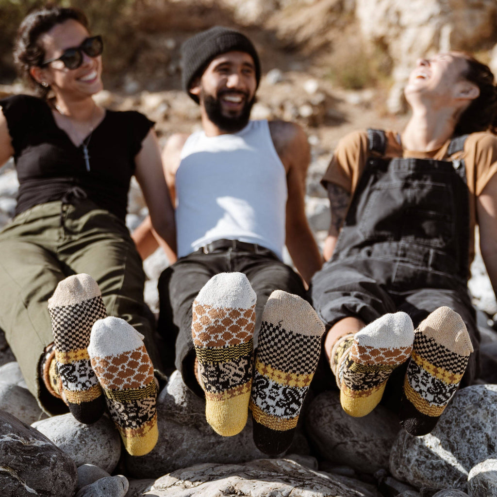 Honey Bee Crew Socks| USA Made Giveback Socks for Polinators