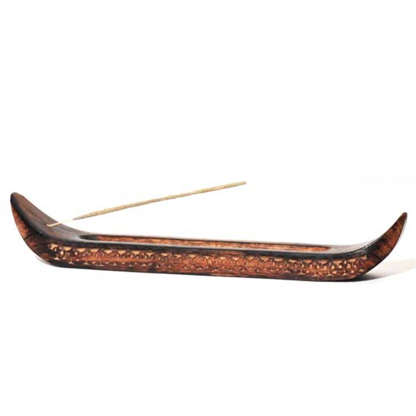 Canoe shaped Incense Burner with design 14"