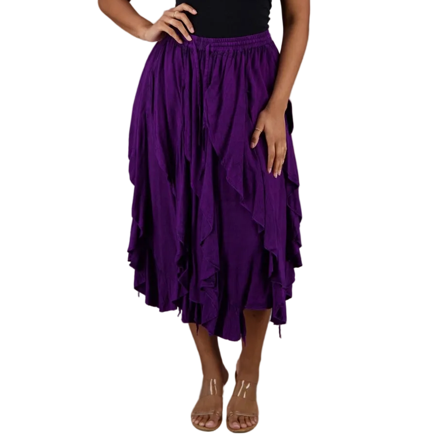 Ruffle Midi Skirt