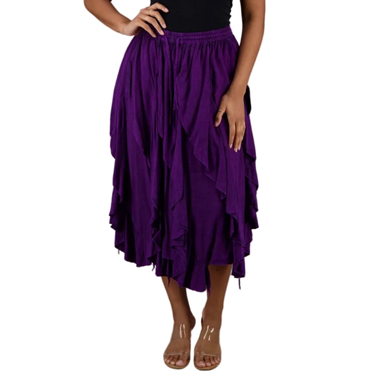 Ruffle Midi Skirt