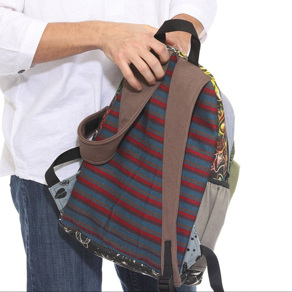 Boho Patchwork Upcycled Backpack