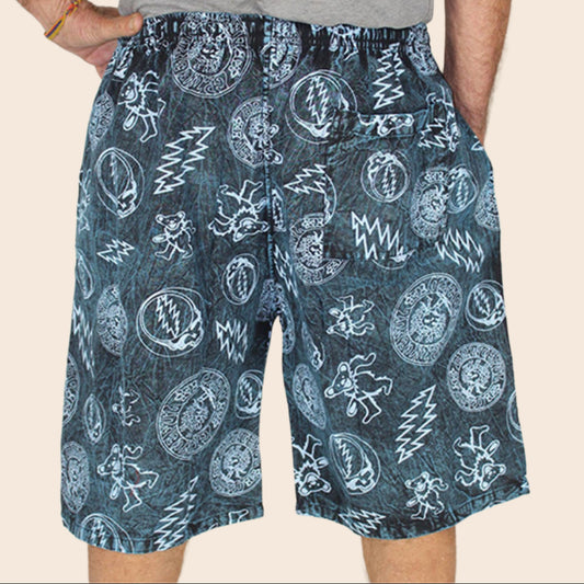 ENDLESS TOUR SHORTS Cotton Shining Wash Patchwork Shorts