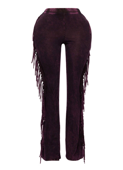 Fringe detailed pants