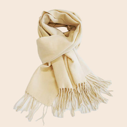 Two-Tone Cashmere Feel Fringe Edge Scarf