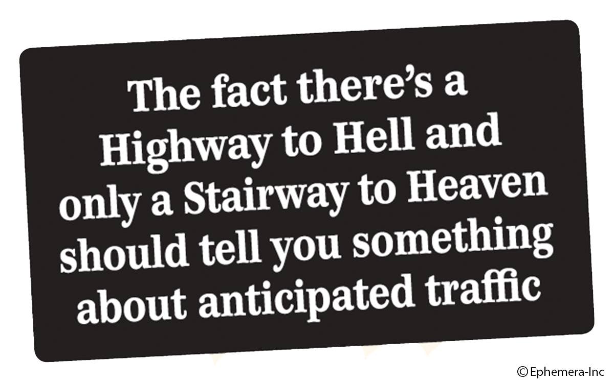 Highway to Hell, Stairway to Heaven Sticker