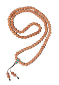 Seed, Howlite & Coral Mala Beads