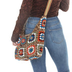 Crochet Granny Square Crossbody Bag