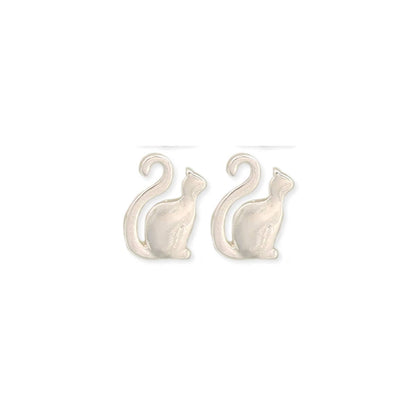 Literary Quotes Sitting Cat Post Earrings