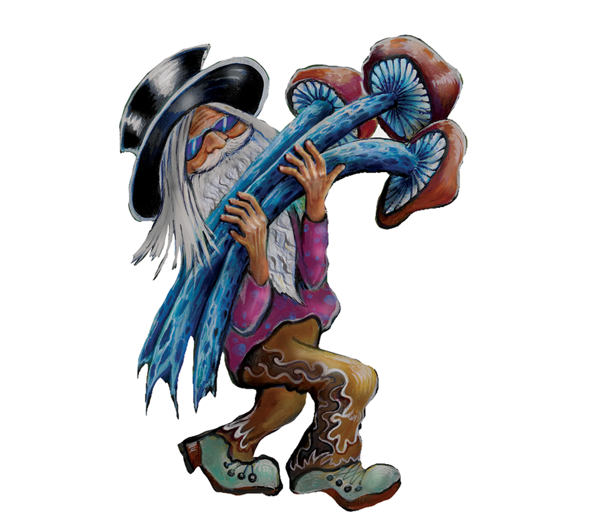 Mushroom Gnome Sticker