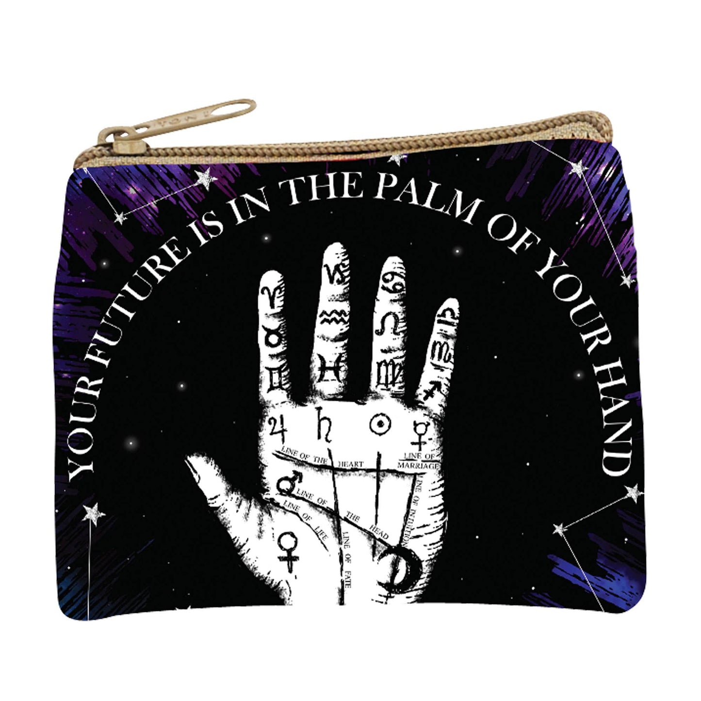 Palmistry Exotic Charm Zipper Pouch
