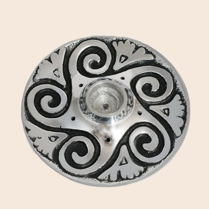 Spiral Metal Chime Candle & Incense Holder