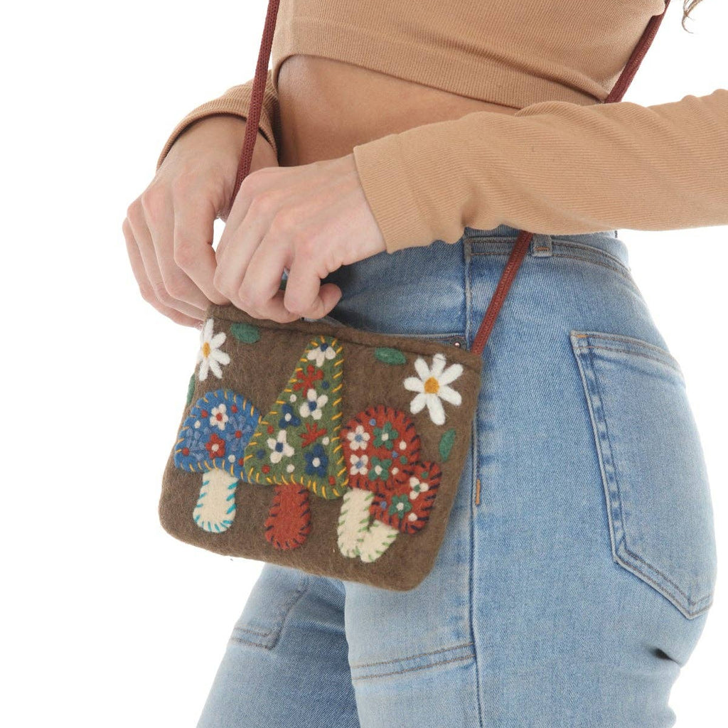 Felt Mushroom Mini Shoulder Bag