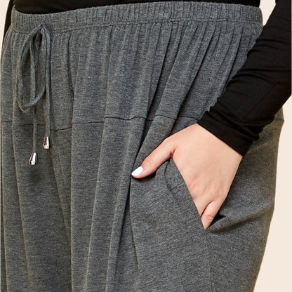 Plus Size Knit Jogger Pants