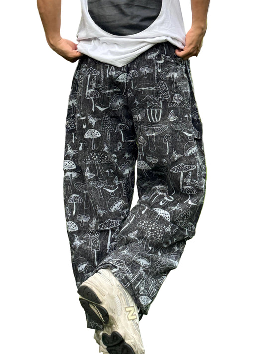 Mushroom Printed Unisex Pants