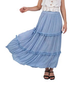 Whimsical Tasseled Summer Maxi Skirt