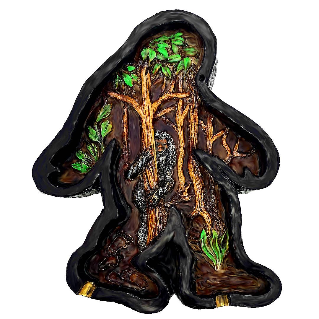 Forest Bigfoot Shaped Flat Ashtray