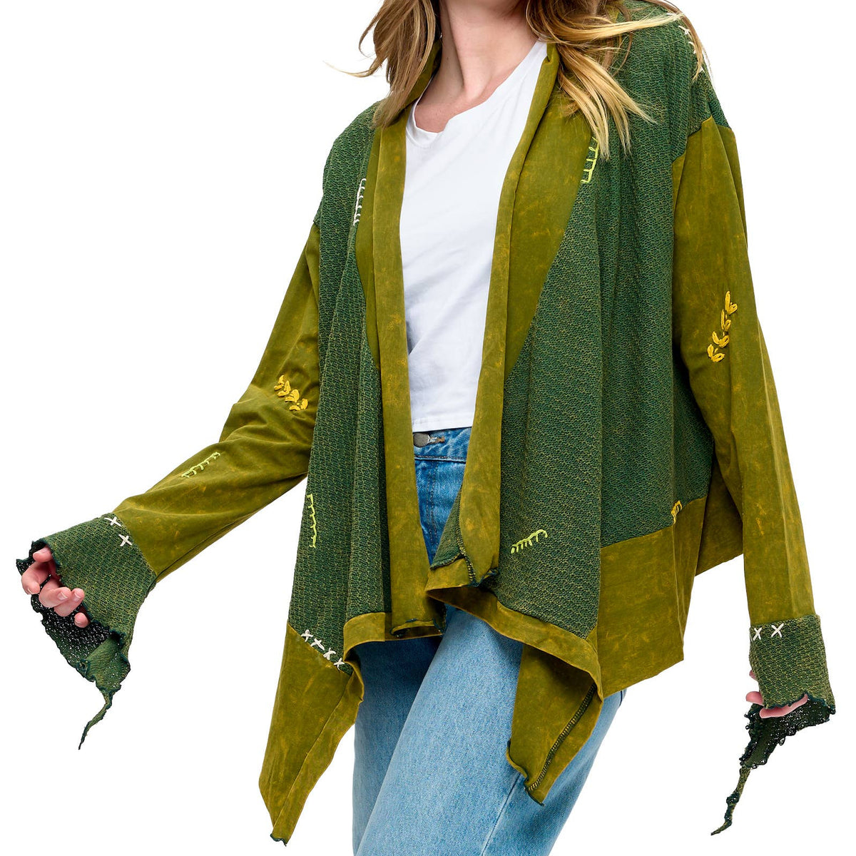 Boheminan Cardigan Handstitich Vintage Wash