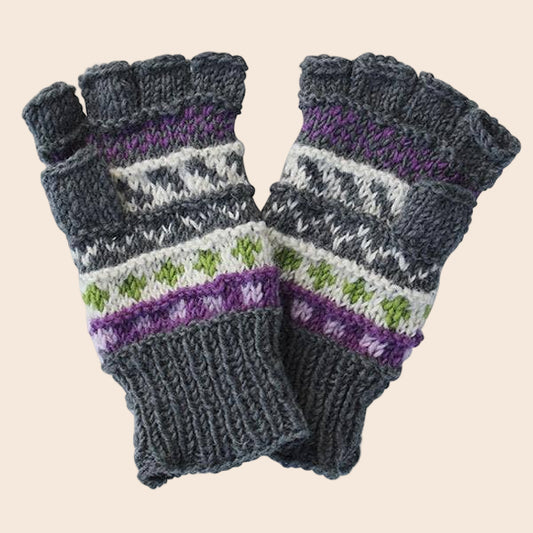 Winter Love Wool Unisex Arm Warmer Fingerless Gloves