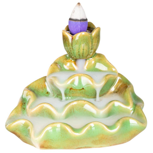 Lotus Backflow Ceramic Incense Burner