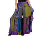 Patchwork Ruffle Palazzo Pants