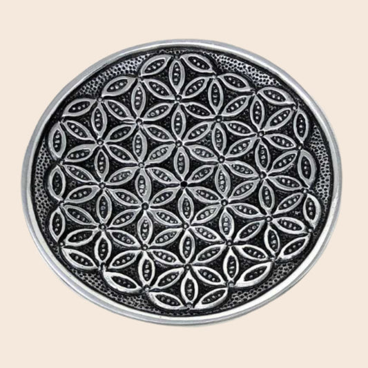 Aluminum Flower of Life Incense Burner