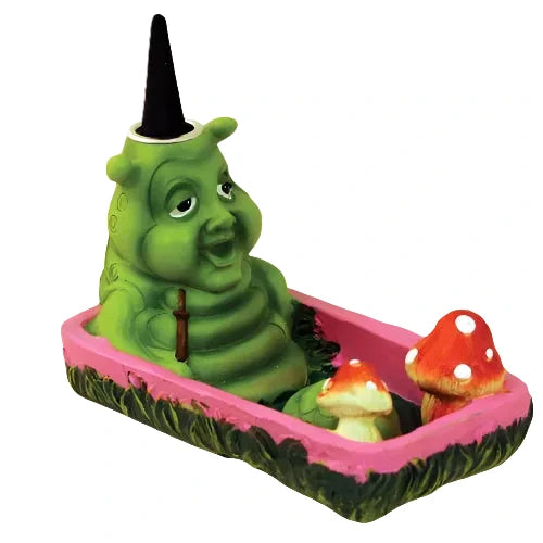 Caterpillar Smoking Hooka Back Flow Incense Burner