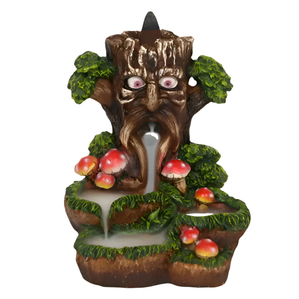 Tree Man with Mushrooms Backflow Burner