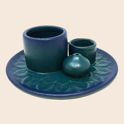 Ceramic Burner (Smudge Stick, Palo Santo Wood & Incense Burner)