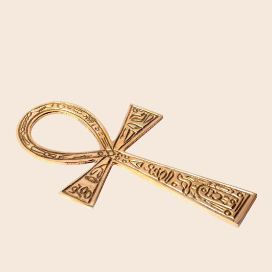 Brass Ankh Hanging 6.5"