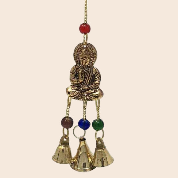 Brass Wind Chime with Bells Buddha