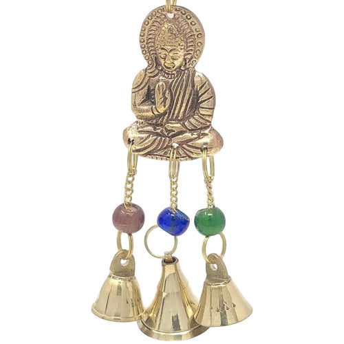 Brass Wind Chime with Bells Buddha