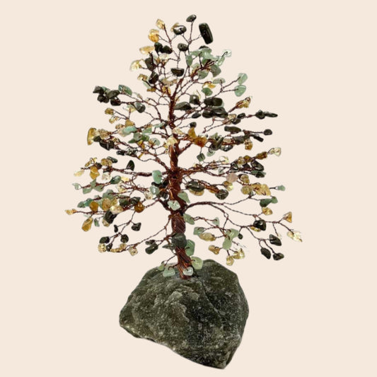 Citrine, Green Aventurine, and Pyrite Chip Tree