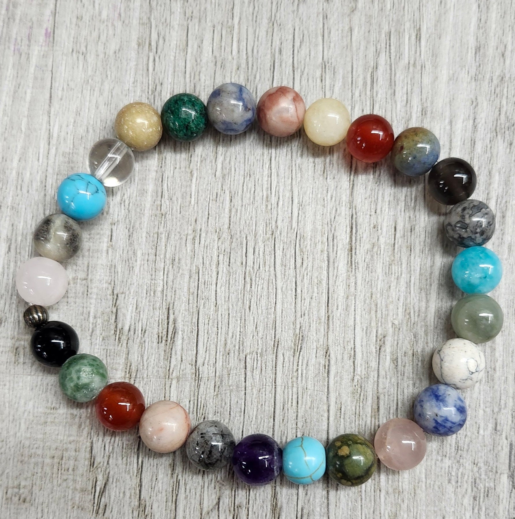 8mm Crystal Gemstone Energy Bead Stretch Bracelets