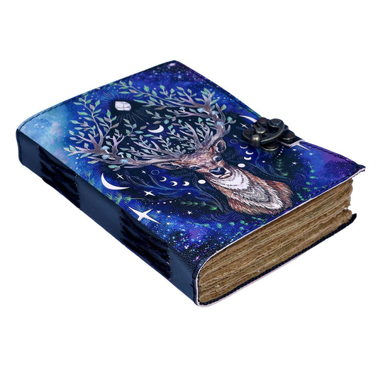Celestial Stag Leather Journal