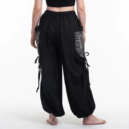 Cotton Swirl Pocket Harem Pants